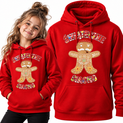 BLUZA Z KAPTUREM  ŚWIĄTECZNA ŚWIĄTECZNE CIACHO